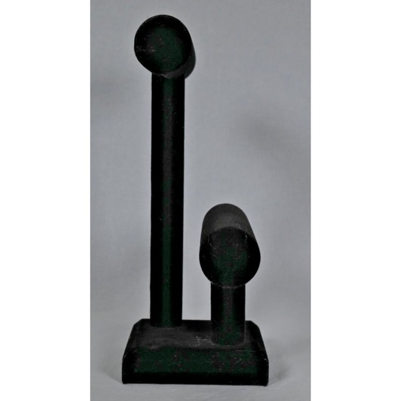 2 Tier Velvet T-Bar Jewelry Stand Display Jewelry Organizer Bracelet Holder - Picture 5 of 6